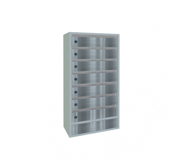 7-и секционный почтовый ящик «Орион М» с дверцами из нержавеющей стали